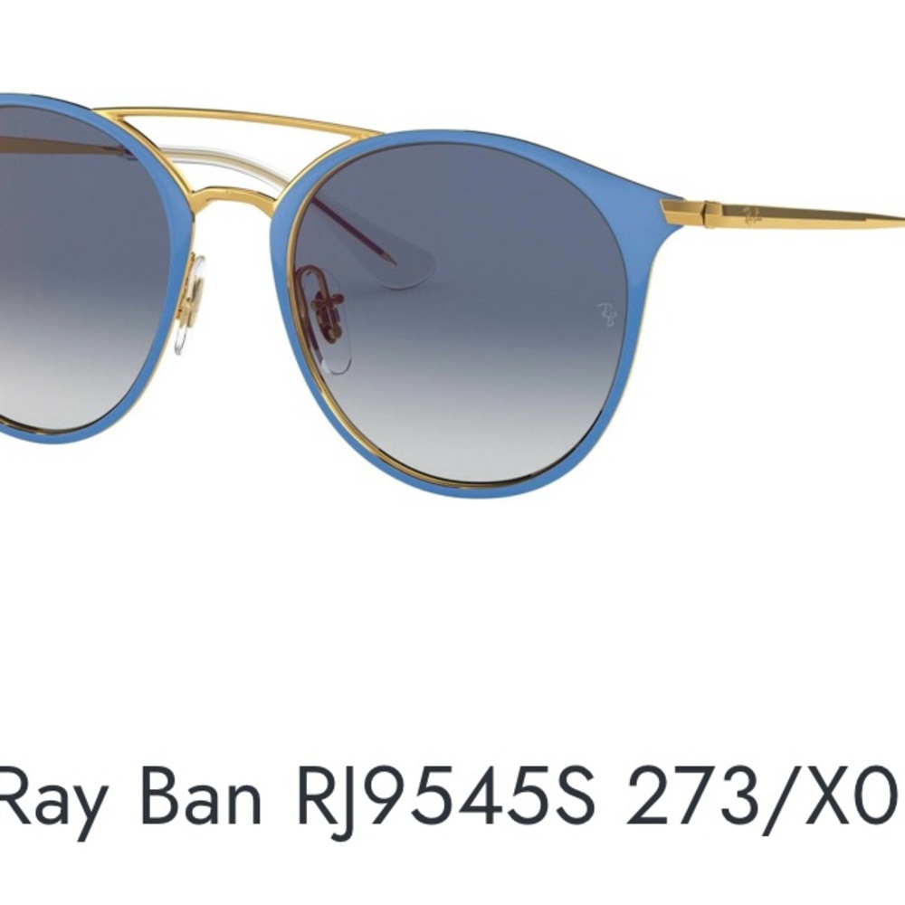 Ray-Ban Sunglasses with Blue Frame and Gold Details. - Picture 3 of 8
